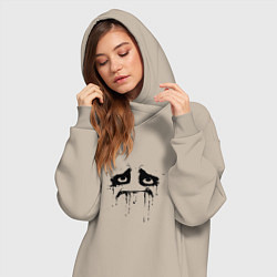 Женское худи-платье Вечная грусть, цвет: миндальный — фото 2