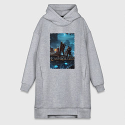 Женское худи-платье Герои из Enshrouded, цвет: меланж