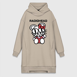Женское худи-платье Radiohead toy, цвет: миндальный