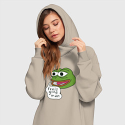 Женское худи-платье Pepe feels good man, цвет: миндальный — фото 2