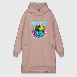 Женское худи-платье Ministry - Hopium for the masses, цвет: пыльно-розовый