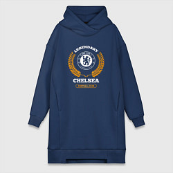 Женская толстовка-платье Лого Chelsea и надпись legendary football club