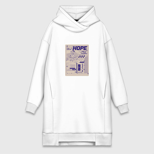 Женская толстовка-платье J-Hope - Jack in the box Y2K / Белый – фото 1
