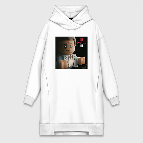 Женская толстовка-платье Feel like dying / Белый – фото 1