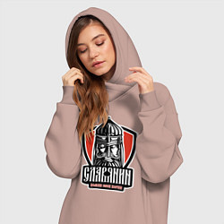 Женское худи-платье Помни свои корни, цвет: пыльно-розовый — фото 2