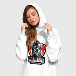 Женское худи-платье Помни свои корни, цвет: белый — фото 2