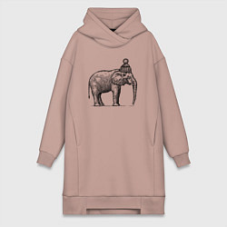 Женская толстовка-платье Слону холодно