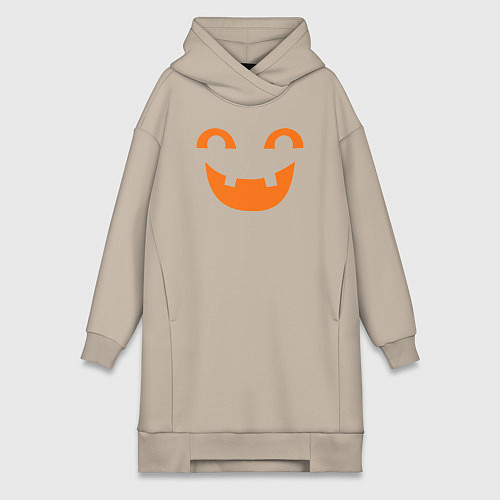 Женская толстовка-платье Orange smile / Миндальный – фото 1