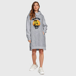 Женское худи-платье Чтобы ты был пивом, цвет: меланж — фото 2