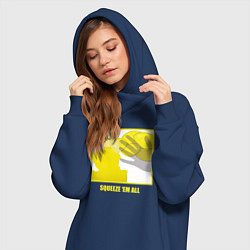 Женское худи-платье Squeeze em all, цвет: тёмно-синий — фото 2