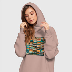 Женское худи-платье 2004, цвет: пыльно-розовый — фото 2