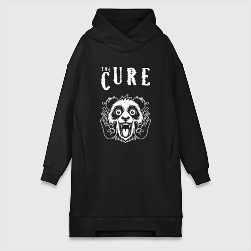 Женская толстовка-платье The Cure rock panda / Черный – фото 1