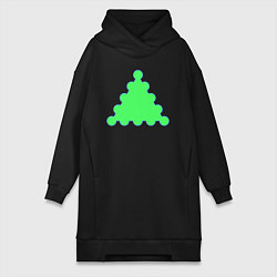 Женская толстовка-платье Треугольник с окружностями