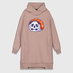 Женское худи-платье Roll panda, цвет: пыльно-розовый