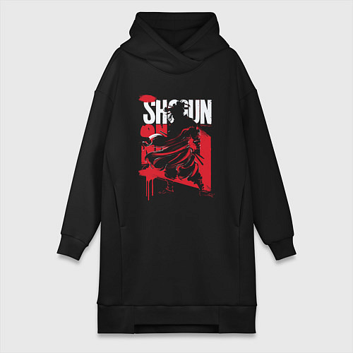 Женская толстовка-платье Сёгун самурай / Черный – фото 1