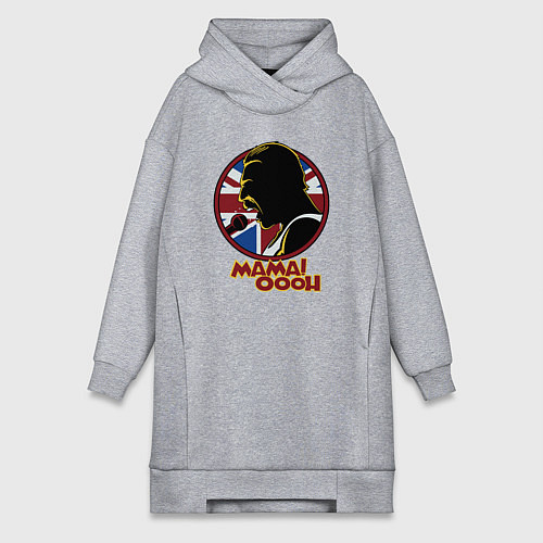 Женская толстовка-платье Queen - Mama oooh / Меланж – фото 1
