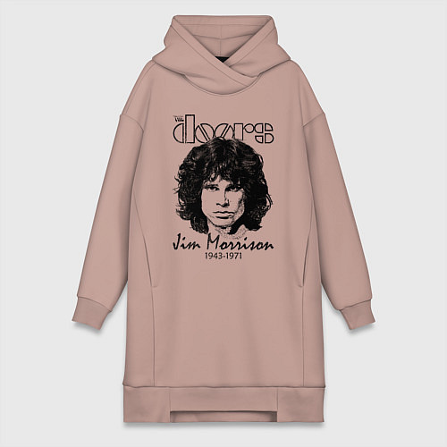 Женская толстовка-платье The Doors Jim Morrison / Пыльно-розовый – фото 1