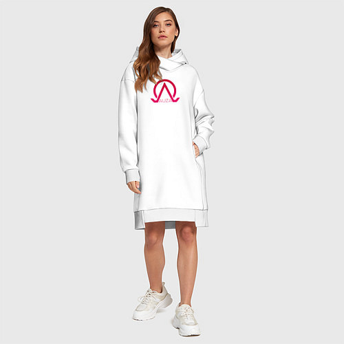 Женская толстовка-платье Auza Corp Red / Белый – фото 4