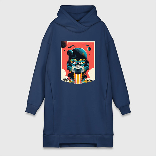 Женская толстовка-платье Helldivers 2: Art / Тёмно-синий – фото 1