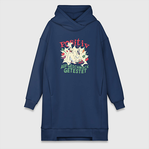 Женская толстовка-платье Positiv auf geschmack getestet / Тёмно-синий – фото 1