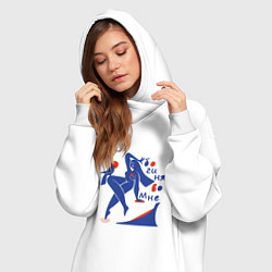 Женское худи-платье Богиня во мне - феминизм, цвет: белый — фото 2