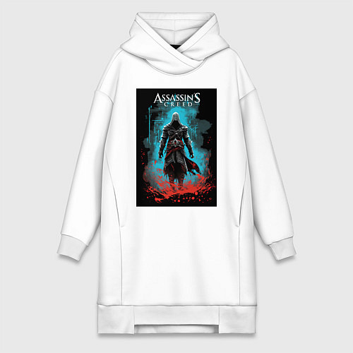Женская толстовка-платье Assassins creed тайное проклятье / Белый – фото 1