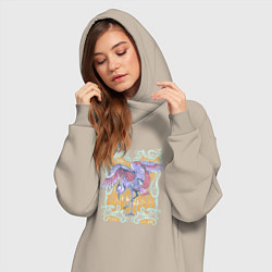 Женское худи-платье Раскройте свою мечту, цвет: миндальный — фото 2