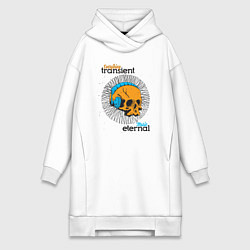 Женская толстовка-платье Everything transient music eternal