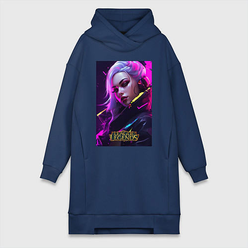 Женская толстовка-платье League of Legends Kaisa Kda / Тёмно-синий – фото 1