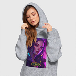 Женское худи-платье League of Legends Kaisa Kda, цвет: меланж — фото 2