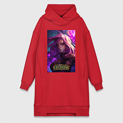 Женское худи-платье League of Legends Kaisa Kda, цвет: красный