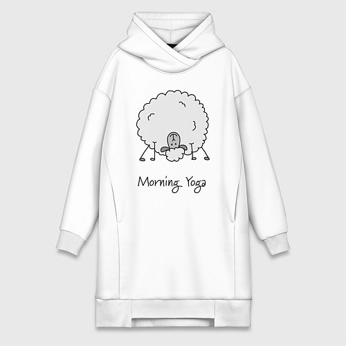 Женская толстовка-платье Утро и йога / Белый – фото 1
