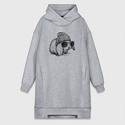 Женская толстовка-платье Зайка хипстер