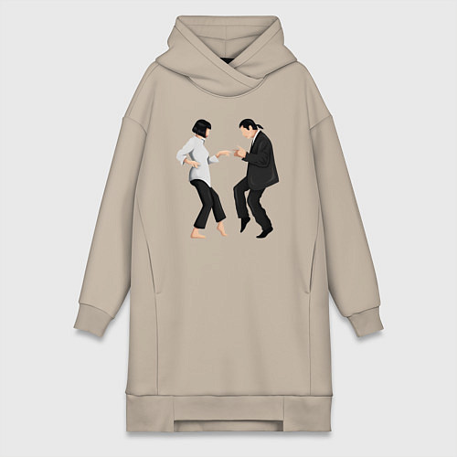 Женская толстовка-платье Криминальное чтиво танец / Миндальный – фото 1