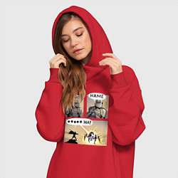 Женское худи-платье Helldivers 2: Kame hame ha, цвет: красный — фото 2