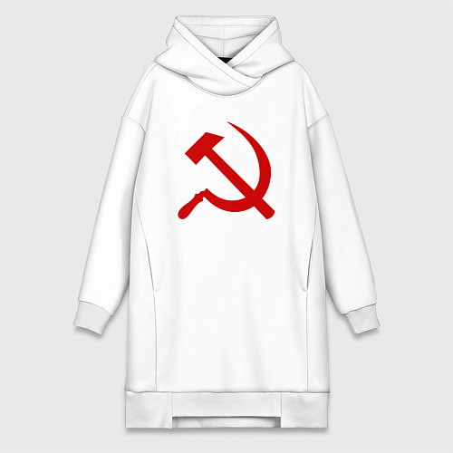 Женская толстовка-платье Serp i molot / Белый – фото 1