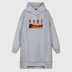 Женское худи-платье Дюна - пески, цвет: меланж