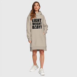 Женское худи-платье Light weight baby, цвет: миндальный — фото 2