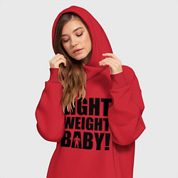 Женское худи-платье Light weight baby, цвет: красный — фото 2