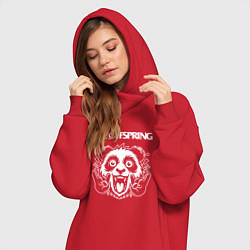 Женское худи-платье The Offspring rock panda, цвет: красный — фото 2