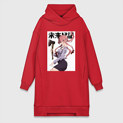 Женское худи-платье Дневник будущего Юно, цвет: красный