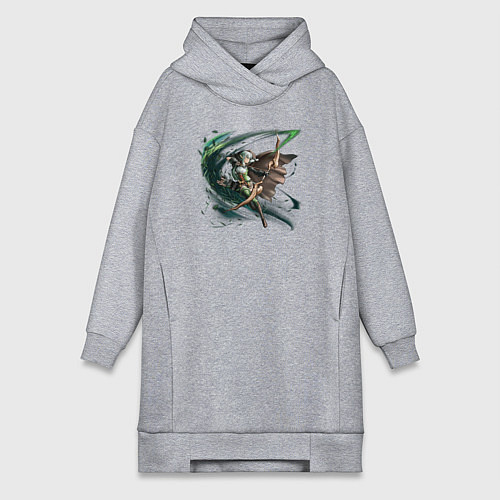 Женская толстовка-платье Высшая Эльфийка-Лучница из Goblin Slayer / Меланж – фото 1