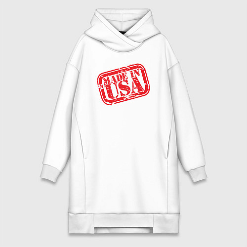 Женская толстовка-платье Made in USA / Белый – фото 1
