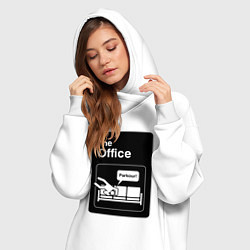 Женское худи-платье Паркур и офис, цвет: белый — фото 2