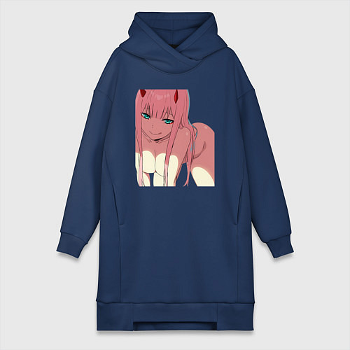 Женская толстовка-платье Зеро Ту Секси / Тёмно-синий – фото 1