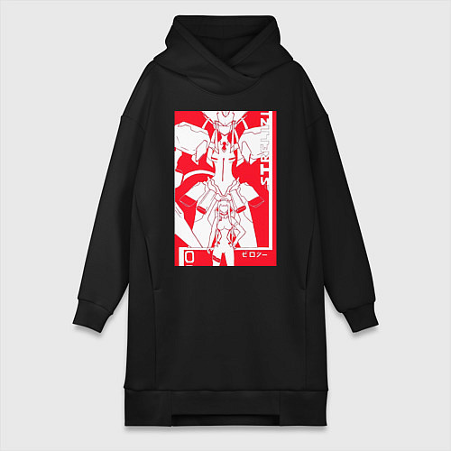 Женская толстовка-платье Зеро Ту с Франксом / Черный – фото 1