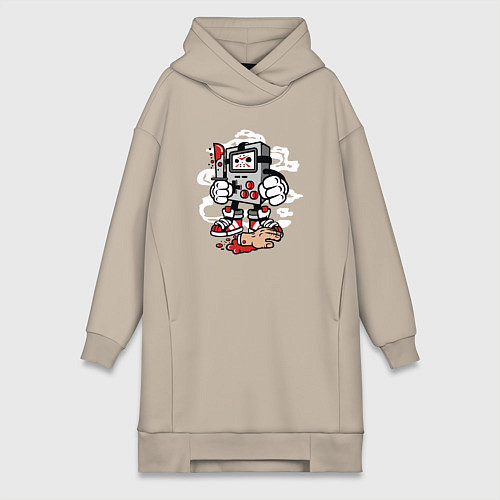 Женская толстовка-платье Тетрис убийца / Миндальный – фото 1