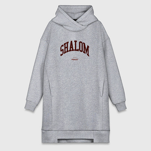 Женская толстовка-платье Shalom peace / Меланж – фото 1