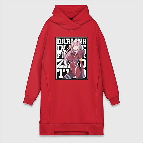 Женская толстовка-платье Darling in the FranXX zero / Красный – фото 1