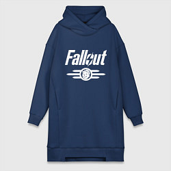 Женское худи-платье Fallout - vault 33, цвет: тёмно-синий